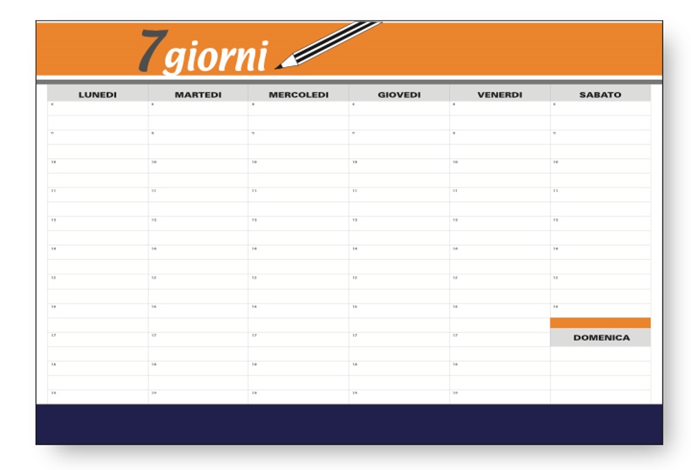 Calendario Ufficio 7GG-TIPO-2