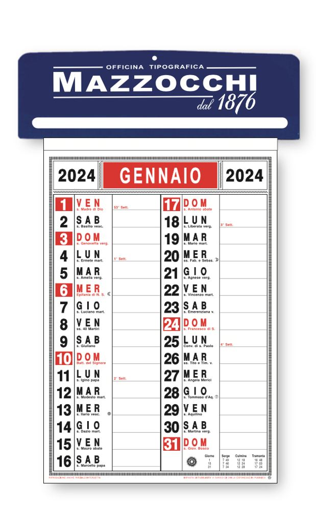 Calendario Ufficio OP