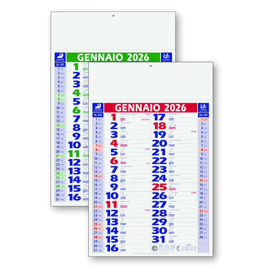 Calendario Ufficio V137-TESTA