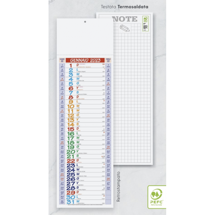 Calendario personalizzato modello Cinesino Color