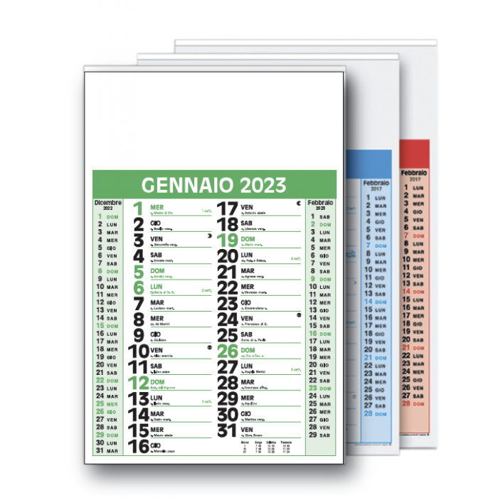 Calendario personalizzato modello 137 listello